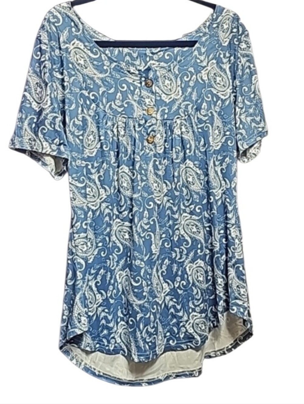 27. Blue paisley blouse NWOT